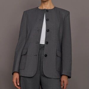 Sag Harbor Charcoal Button-Up Blazer
